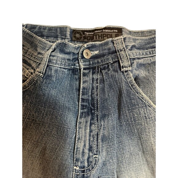 Southpole 4180  Mens Relaxed Fit Blue Jeans Distressed Denim Casual Wear Size 32 - Picture 2 of 16